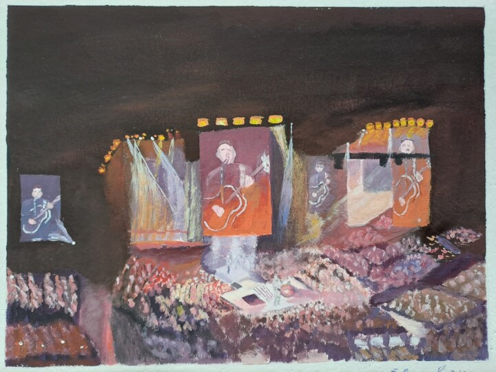 Peinture intitulée "Meo Arena" par Fernando Amaral, Œuvre d'art originale, Gouache