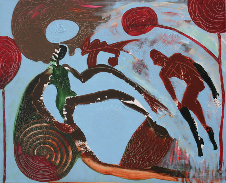 Pittura intitolato "Madre Tierra. Serie…" da Ferrán Millán, Opera d'arte originale, Acrilico