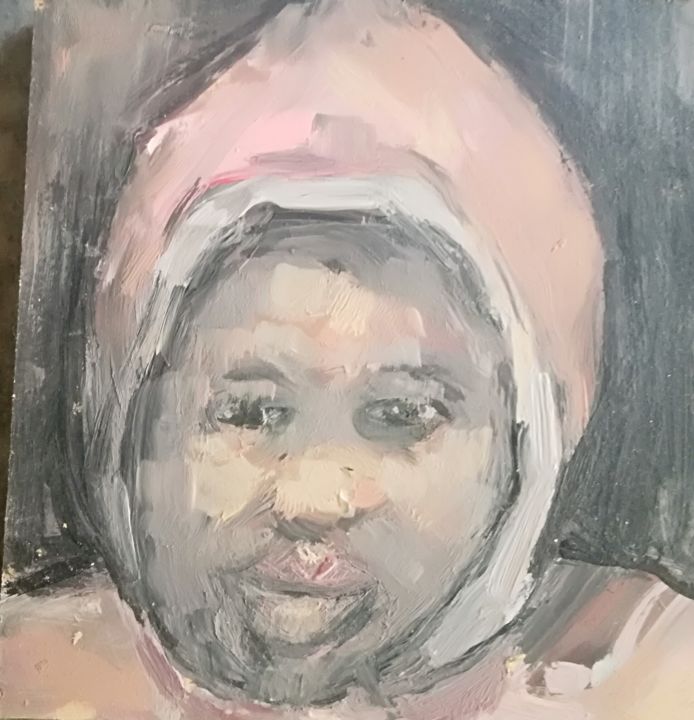 Картина под названием "child without a name" - Fikile Mqhayi, Подлинное произведение искусства, Акрил