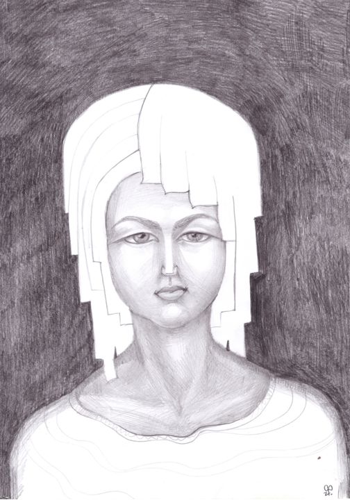 Drawing titled "Neglect" by Farida Ritorno, Original Artwork, Pencil