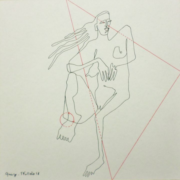 Drawing titled "Quinze" by Follère, Original Art, Other