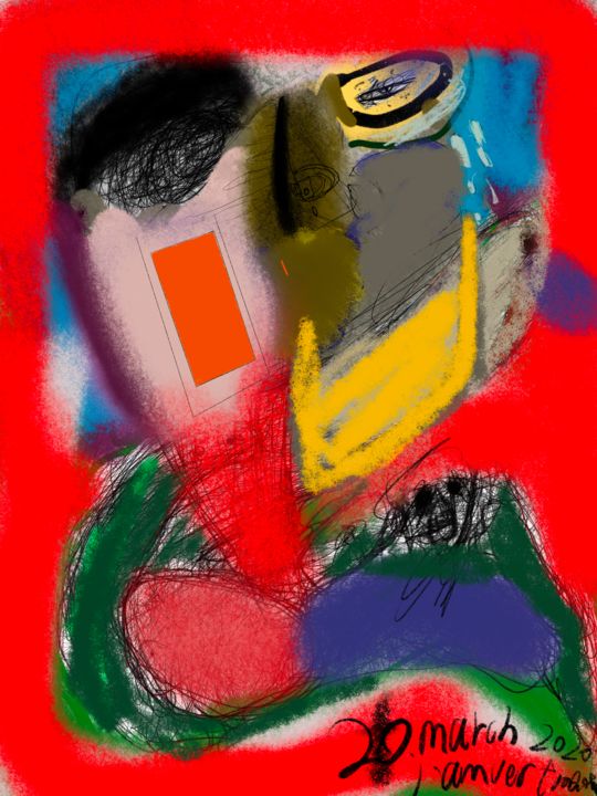 Malerei mit dem Titel "Untitled" von Fond Louis, Original-Kunstwerk, Digitale Malerei