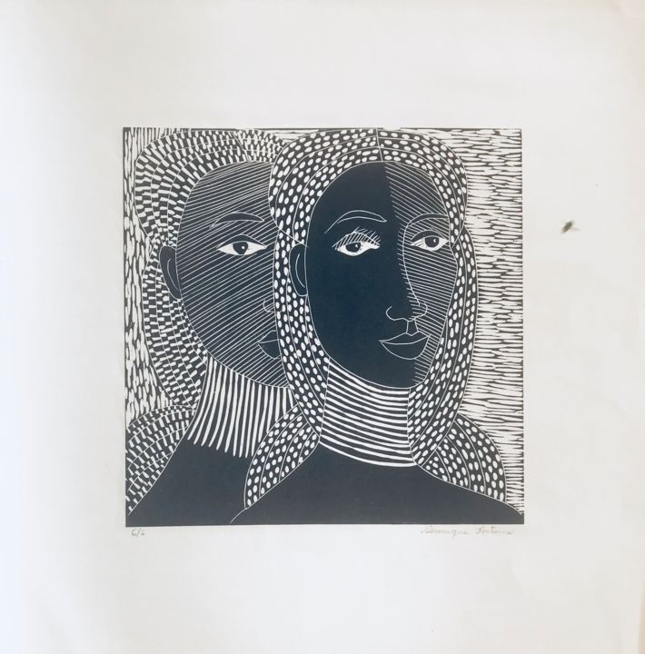 Отпечатки и Гравюры под названием "img-e1783.jpg" - Véronique Fontaine, Подлинное произведение искусства, Линогравюры