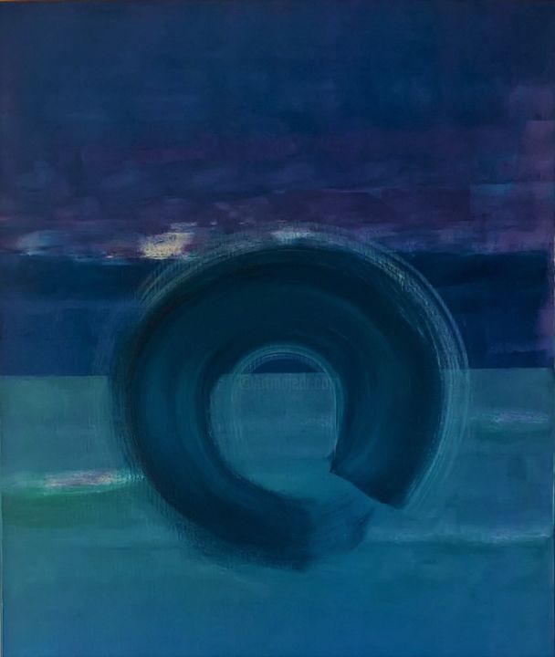 Painting titled "Ensō - Circulo queb…" by Paulo Fontes, Original Artwork, Acrylic