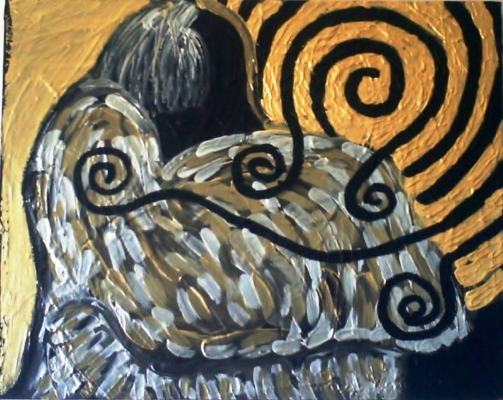 Painting titled "O pastor" by Paulo Fontes, Original Artwork, Acrylic