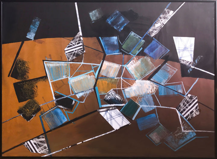 Картина под названием "Shards" - Виктория Павлова, Подлинное произведение искусства, Темпера