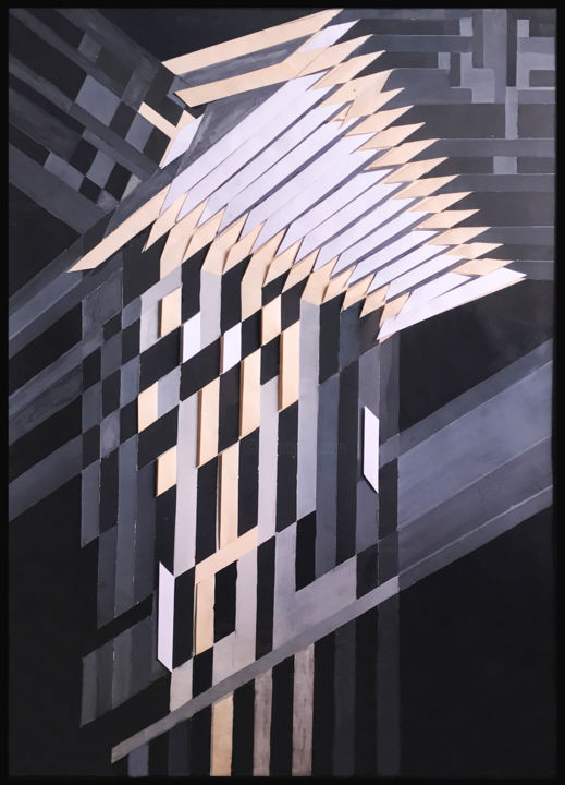 Картина под названием "High line" - Виктория Павлова, Подлинное произведение искусства, Темпера