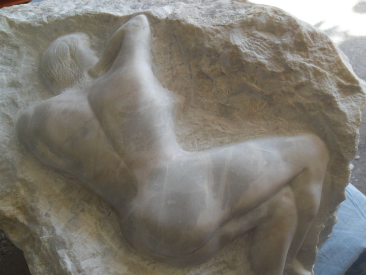 Sculpture intitulée "Lassive" par Forcadolmu, Œuvre d'art originale, Pierre