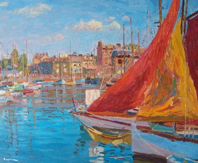 Painting titled "Paimpol, les Vieux…" by M Forestier, Original Artwork