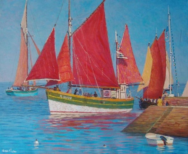 Painting titled "Paimpol" by M Forestier, Original Artwork