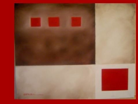 Painting titled "ROJO" by Gahel Lozano, Original Artwork