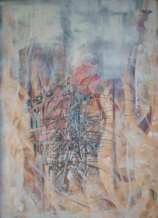 Painting titled "Chaos" by Michel Maréchal, Original Artwork