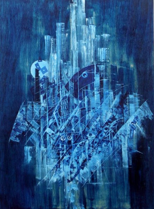 Peinture intitulée "Atlantide" par Michel Maréchal, Œuvre d'art originale