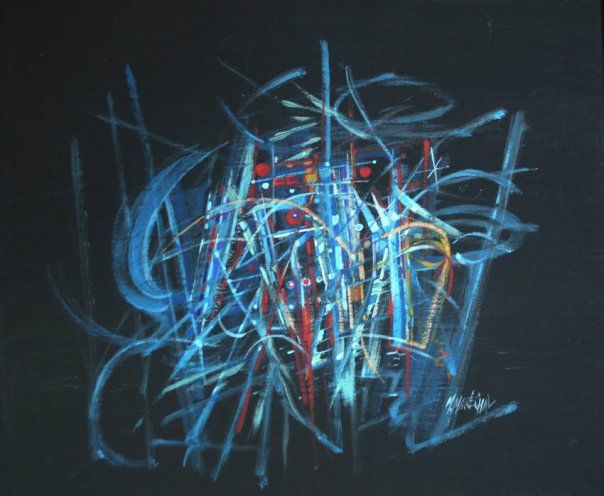 Pintura intitulada "E = MC2" por Michel Maréchal, Obras de arte originais