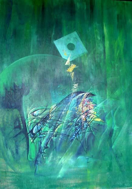 Peinture intitulée "Verde" par Michel Maréchal, Œuvre d'art originale