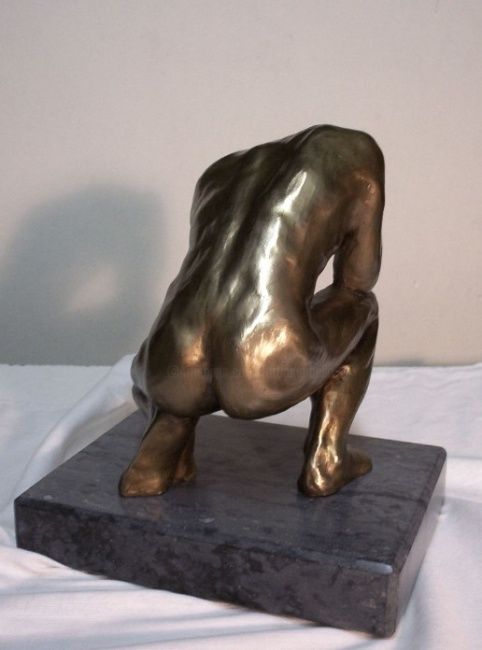 Sculpture intitulée "Songeur" par Fortin, Œuvre d'art originale,