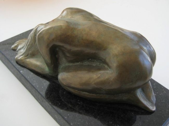 Sculpture intitulée "Recueillement" par Fortin, Œuvre d'art originale,