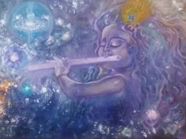 Pintura intitulada "Il flauto magico" por Svetlana Nesterova, Obras de arte originais, Óleo