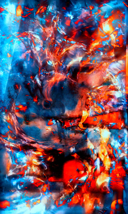 Digitale Kunst mit dem Titel "Detonation" von Fortunato Garcia, Original-Kunstwerk, Digitale Malerei