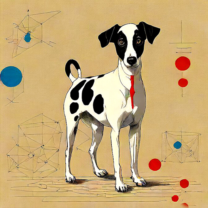 Цифровое искусство под названием "DOG" - Fortunato Garcia, Подлинное произведение искусства, Цифровая живопись