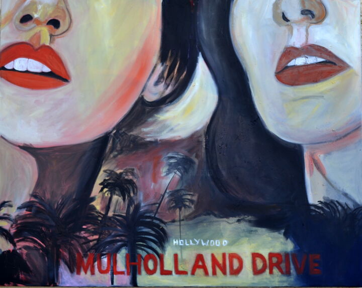 Schilderij getiteld "MULHOLLAND DRIVE 1" door Vareille Sorbac, Origineel Kunstwerk, Olie