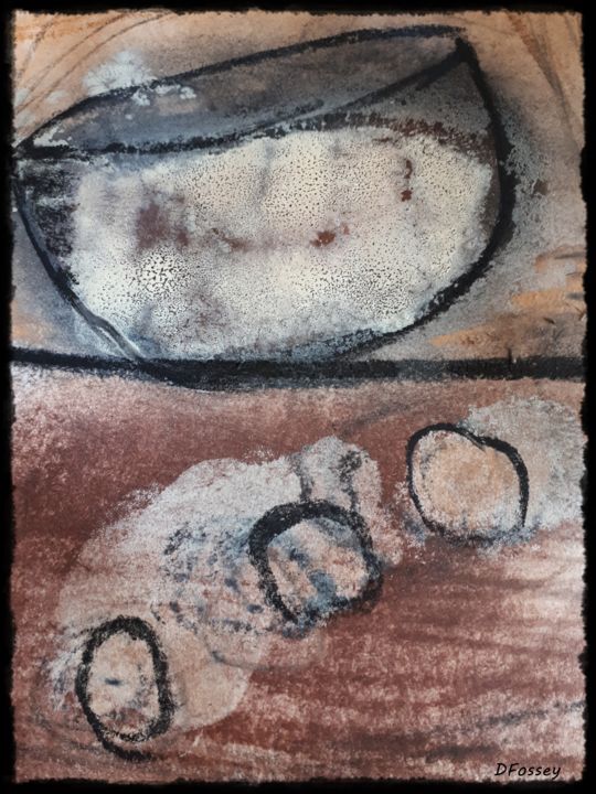 Dessin intitulée ""Bol"" par Dominique Fossey, Œuvre d'art originale, Acrylique