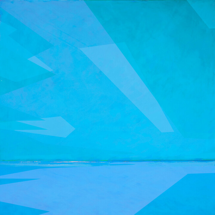 Digital Arts titled "sea and sky 1" by Adrian Bradbury, Original Artwork, Digital Painting