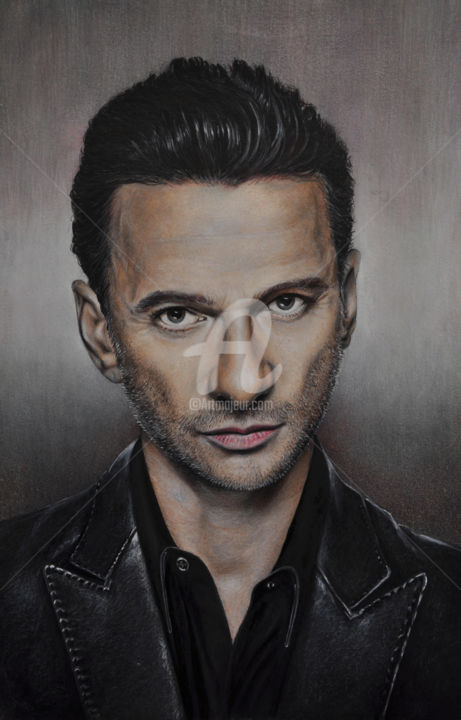 Drawing titled "Dave Gahan" by Fotographist, Original Artwork