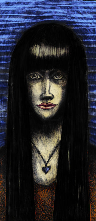 Arte digitale intitolato "black magic woman" da Jan Chmielowiec, Opera d'arte originale, Fotomontaggio