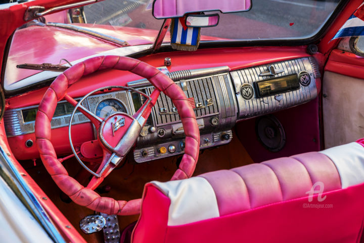 Photography titled "A pink Dodge" by Robert Agoston, Original Artwork, Digital Photography