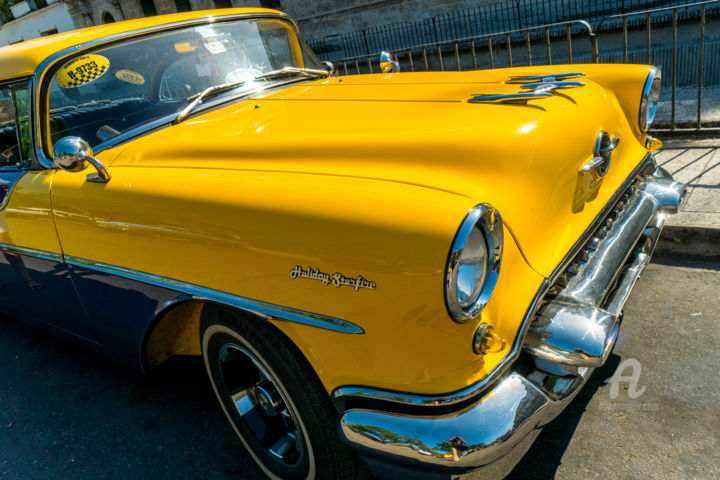 Fotografie getiteld "The yellow taxi" door Robert Agoston, Origineel Kunstwerk, Digitale fotografie