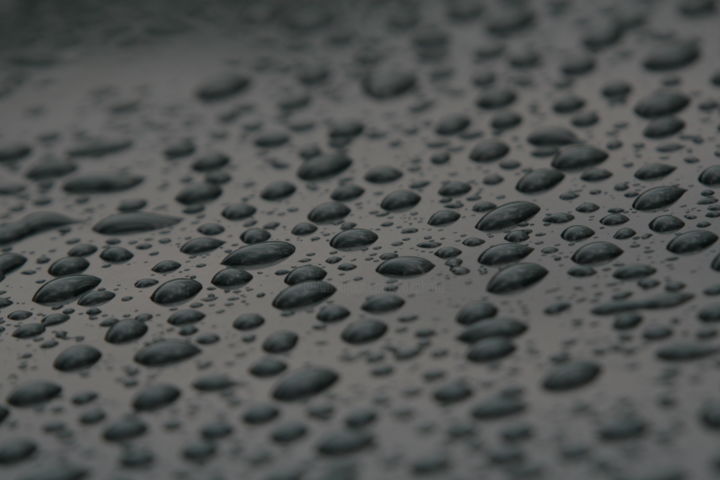 Photography titled "Black Raindrops" by Endo Fox, Original Artwork