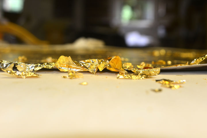 Photographie intitulée "Gold Leaf" par Francesca Guarnieri, Œuvre d'art originale, Photographie numérique