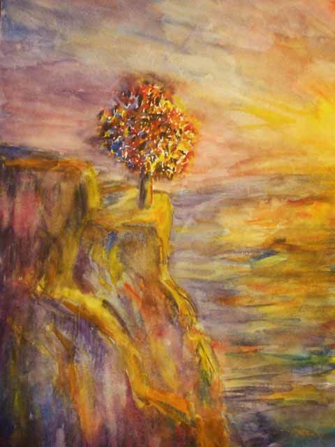 Painting titled "rise and fall" by Polina Fractall, Original Artwork