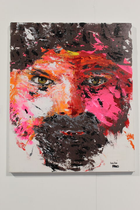 Peinture intitulée "Face" par Frago, Œuvre d'art originale, Acrylique