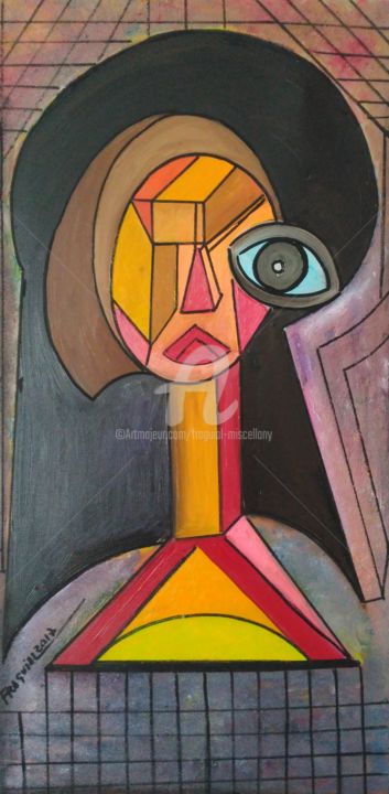 Painting titled "JUDGED (JULGADA)" by Fraguial, Original Artwork, Oil