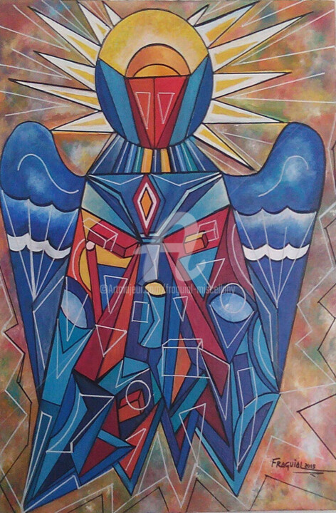 Painting titled "MUSA" by Fraguial, Original Artwork, Acrylic