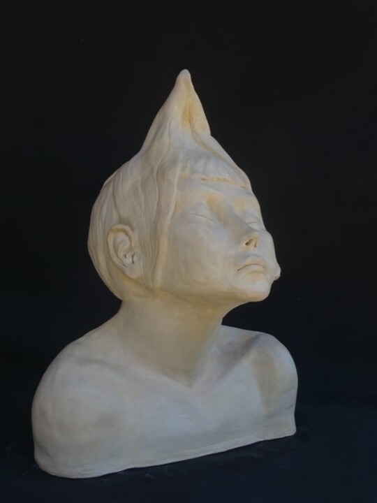 Sculpture titled "L 'inspiration" by France Faure/Wisman, Original Artwork, Ceramics