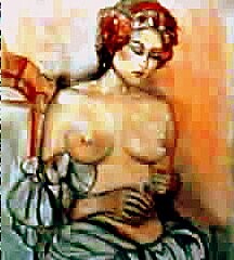 Painting titled "Pensées" by France Parsiani, Original Artwork