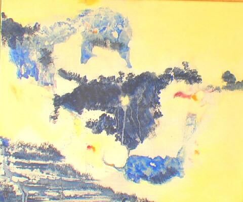 Pintura titulada "Nuages" por France Turbang, Obra de arte original, Oleo