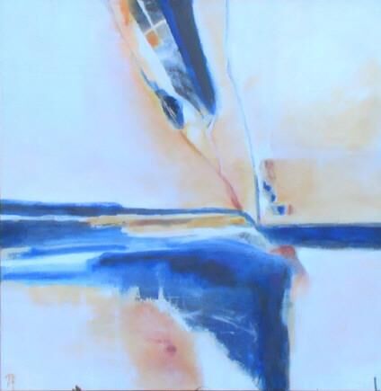 Painting titled "planche a voile" by France Turbang, Original Artwork, Oil