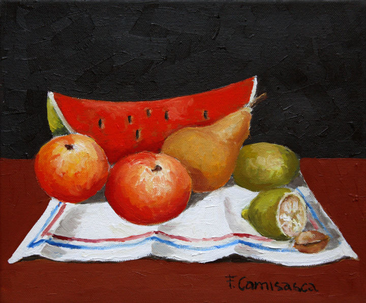 Painting titled "natura-morta-2015.j…" by Francesca Camisasca, Original Art, Oil