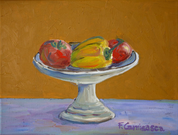 Painting titled "natura-morta-copia-…" by Francesca Camisasca, Original Art, Oil