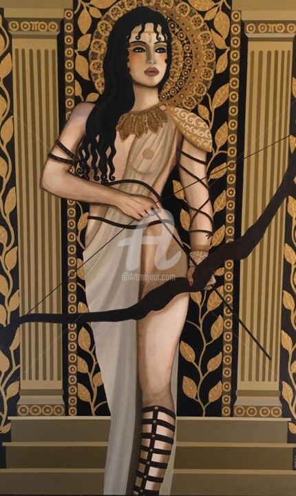 Malerei mit dem Titel "Deianira" von Francesca Fachechi (KEKI), Original-Kunstwerk, Acryl