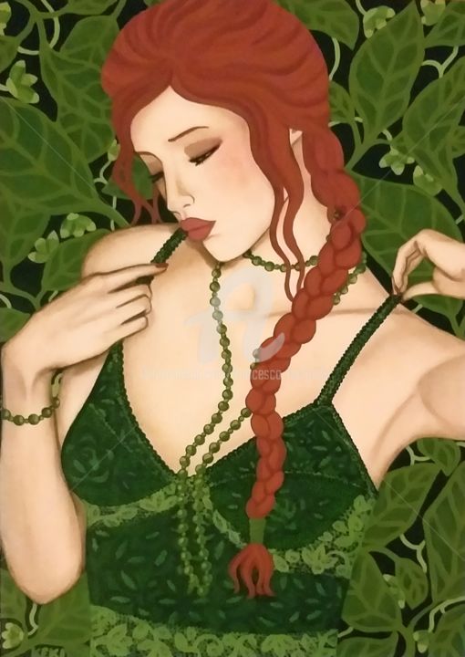 Painting titled "Phoebe" by Keki, Original Art, Acrylic