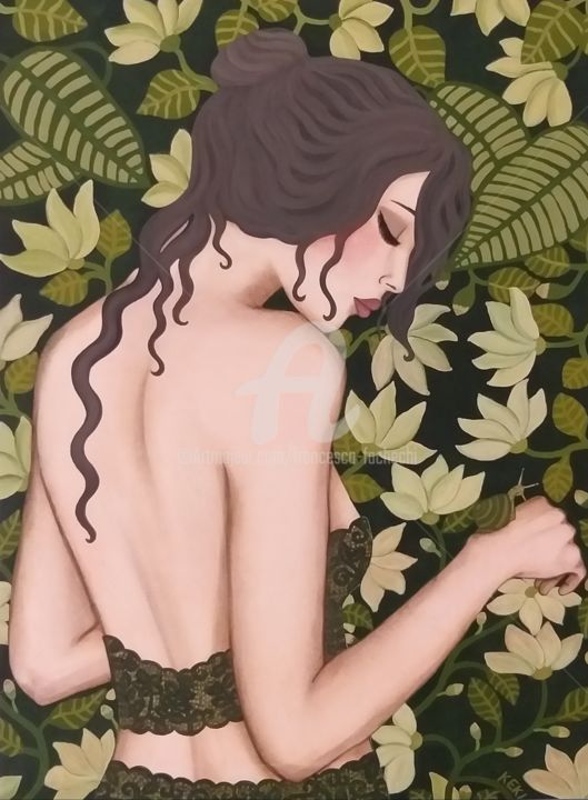 Painting titled "Physis" by Keki, Original Art, Acrylic