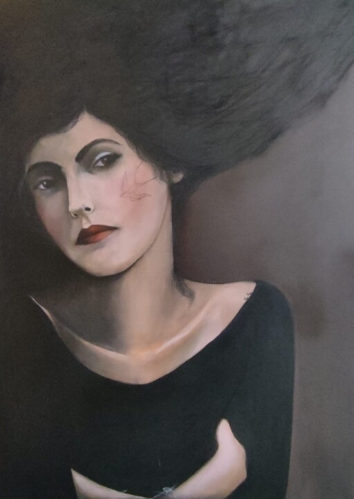 Painting titled "Donna" by Francesca Leoni, Original Artwork, Acrylic