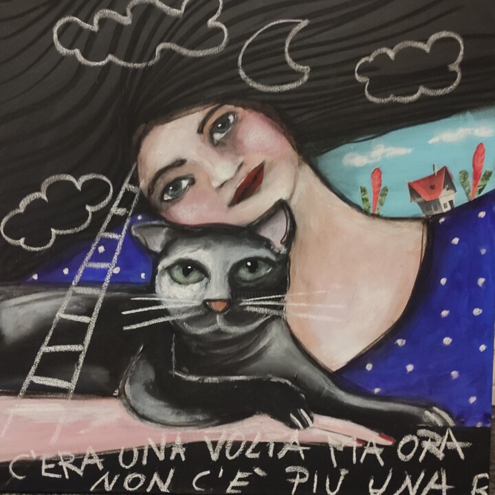 Malerei mit dem Titel "C'era una volta" von Francesca Leoni, Original-Kunstwerk, Aquarell