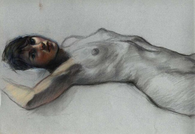 Painting titled "Nude - unfinished" by Francesco Bortolotti, Original Artwork, Oil