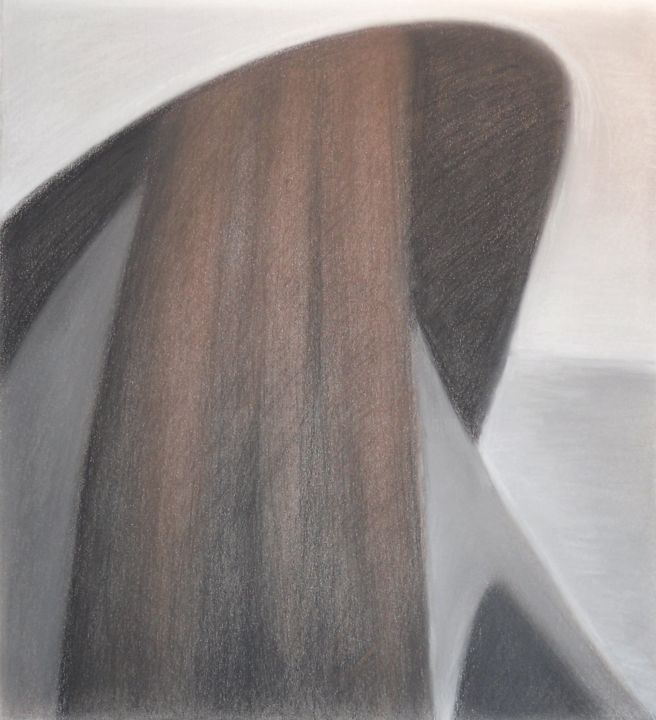 「Studio nr. 80」というタイトルの描画 Francesco Cagnatoによって, オリジナルのアートワーク, 木炭